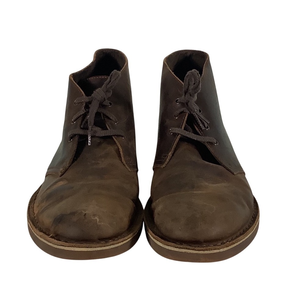 Clarks Mens Desert Boots Beeswax Leather Chukka Brown 26034135 Size 10M